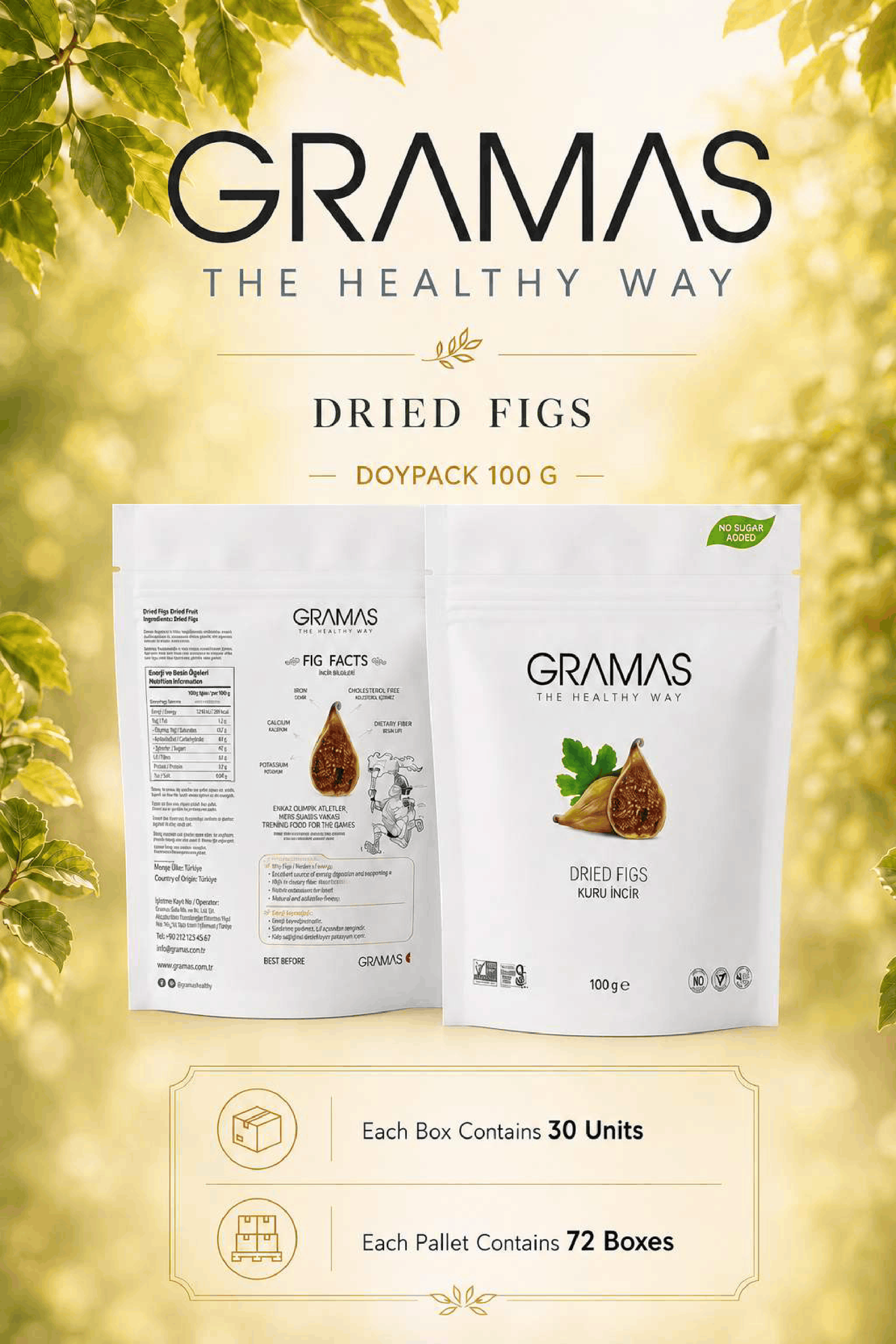 GRAMAS DOYPACK-6 Gramas Doypack Natural Kuru İncir - Görsel 1